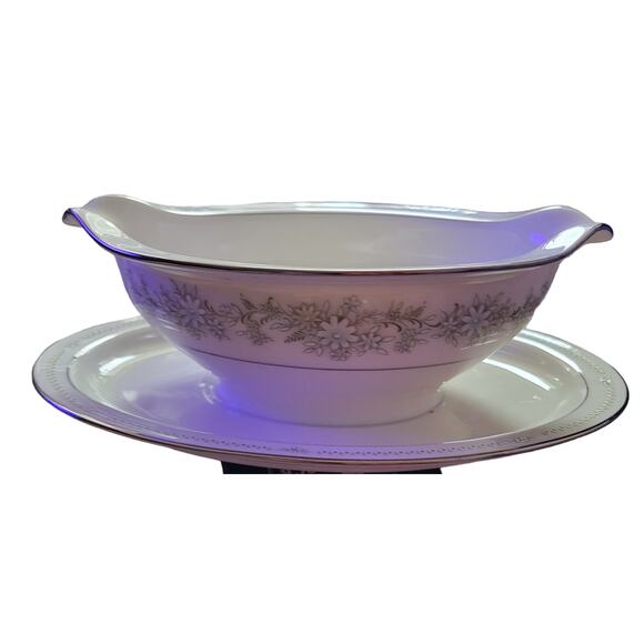 Noritake Ivory China Pattern Lexine 7007 Gravy Boat Great Condition - Picture 4 of 10